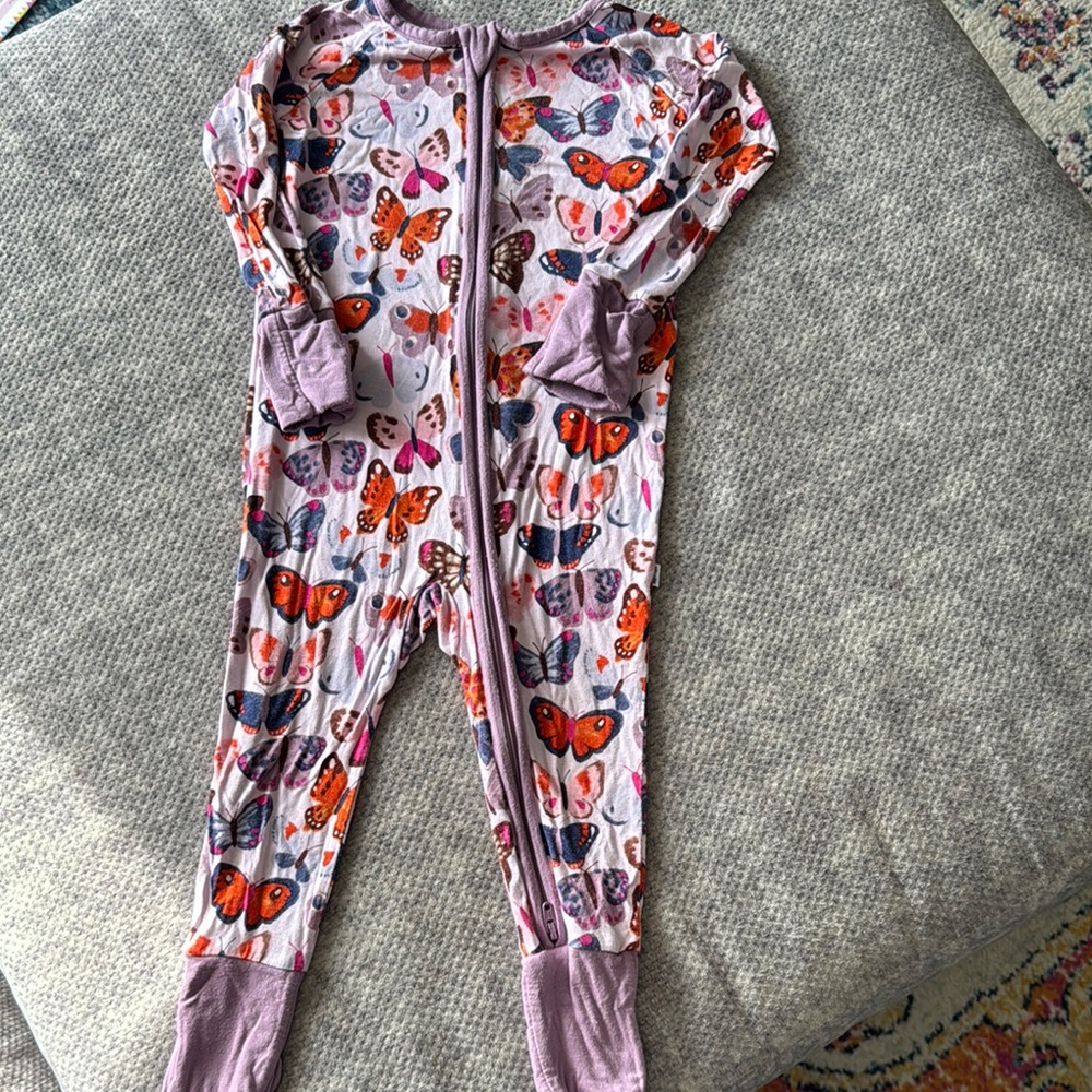 Little Sleepies Vibrant Purple and Orange Footies